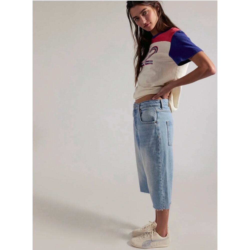 Free People Jam Session Relaxed Capri Jorts Size 26 NWT - Picture 5 of 16